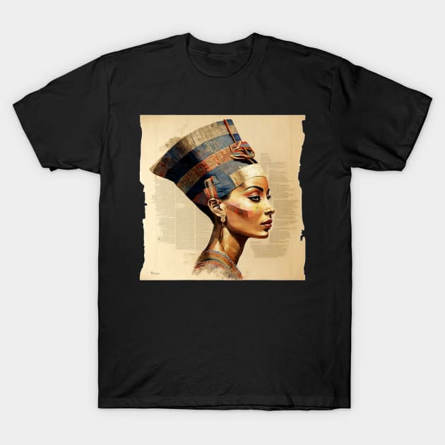 Nefertiti the Queen of Egypt T-Shirt by Buff Geeks Art